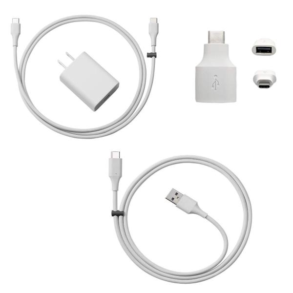 Google Official Pixel Charger for Pixel 3 and all Pixel Phones, Android Charger Cable Bundle with Fast Charging Google 18w Wall Charger - Charges any USB-C Phone (4 Items)