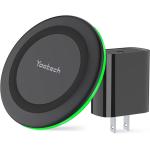 yootech Wireless Charger, 10W Max Wireless Charging Pad with Quick Adapter, Compatible with iPhone 14/14 Plus/14 Pro/14 Pro Max/13/13 Mini/SE 2022/12/11/X/8,Samsung Galaxy S22/S21/S20,AirPods Pro 2