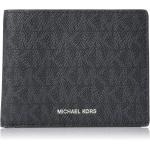 Michael Kors Mens Jet Set Money Piece Canvas Coated Bifold Wallet Black Small