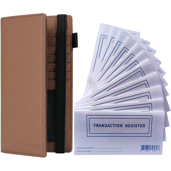 Toughergun Vegan Leather Checkbook Cover For Men & Women Card Holder Wallet RFID Blocking