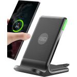 INIU Wireless Charger, 15W Fast Wireless Charging Station with Sleep-Friendly Adaptive Light Compatible with iPhone 14 13 12 Pro XR XS 8 Plus Samsung Galaxy S23 S22 S21 S20 Note 20 10 Google LG etc