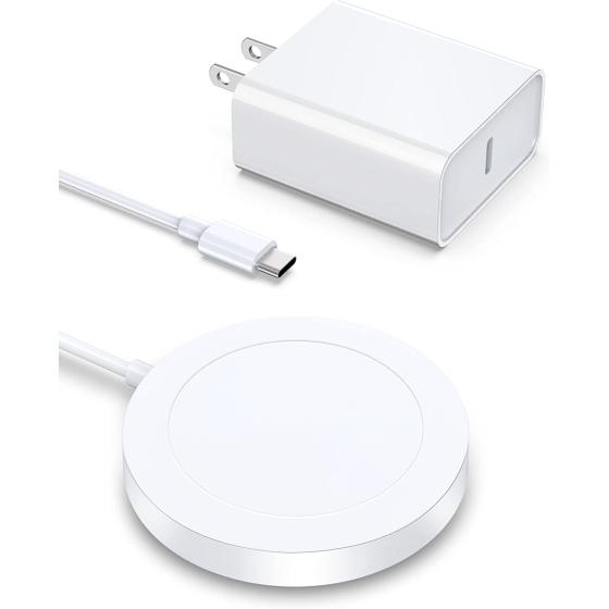 Magnetic Wireless Charger - Magnet Charging Pad Compatible with iPhone 14/14 pro/14 plus/14 pro max/ 13/13 pro/13 pro max/12 pro max - Mag-Safe Charger for AirPods 3/2/Pro with USB-C 20W PD Adapter