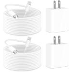 [Apple MFi Certified] iPhone Fast Charger, Rombica 2 Pack 20W USB C Power Delivery Rapid Wall Charger Plug with 6FT Type C to Lightning Quick Charging Data Sync Cord Compatible for iPhone/iPad/AirPods