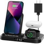 Wireless Charging Station, SLITINTO 3 in 1 Wireless Charger Stand for iPhone 14/13/12 Pro Max/XR/XS, Wireless Charging Dock Pad for Apple Watch 8/7/6/5/4/3/2/SE, AirPods 3/2/Pro