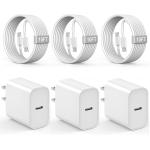 iPhone Charger 10 FT, 3 Pack [Apple MFi Certified] PD 20W USB C iPhone Charger Fast Charging Block with 10FT Long Type C to Lightning Cable Compatible for iPhone 14 13 12 11 Pro Max XS XR X 8 iPad