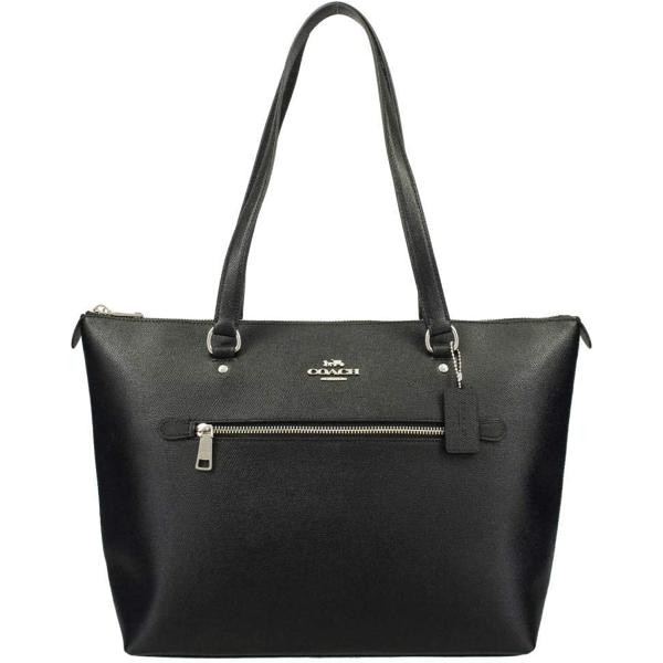 Coach Leather Gallery Shoulder Tote Purse - #F79608 - Black, Medium