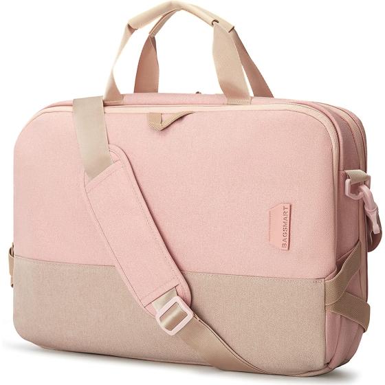 Laptop Bag for Women, BAGSMART 15.6 Inch Laptop Briefcase, RFID Blocking Laptop Case, Computer Bag Shoulder Messenger Bag