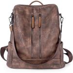 CLUCI Leather Backpack Purse for Women Convertible Large Travel Ladies Designer Fashion Casual College Shoulder Bag