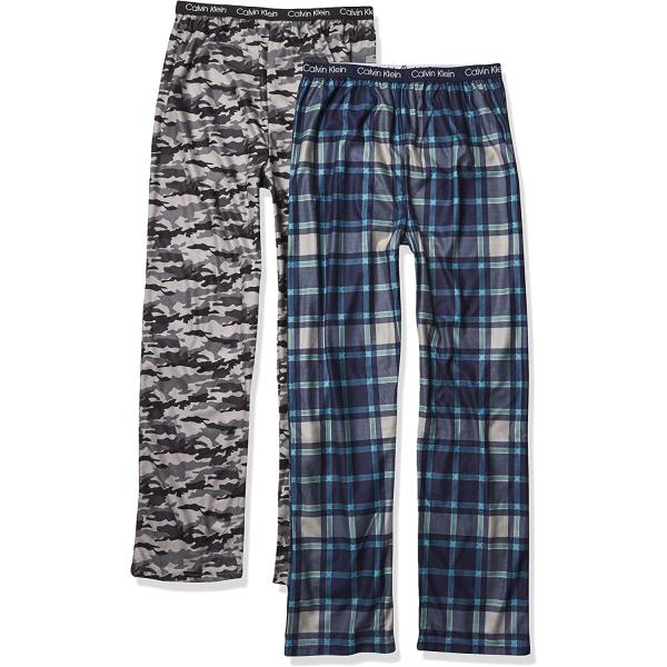 Calvin Klein Boys Sleepwear Super Soft Brushed Micro Pajama Pant, 2 Pack