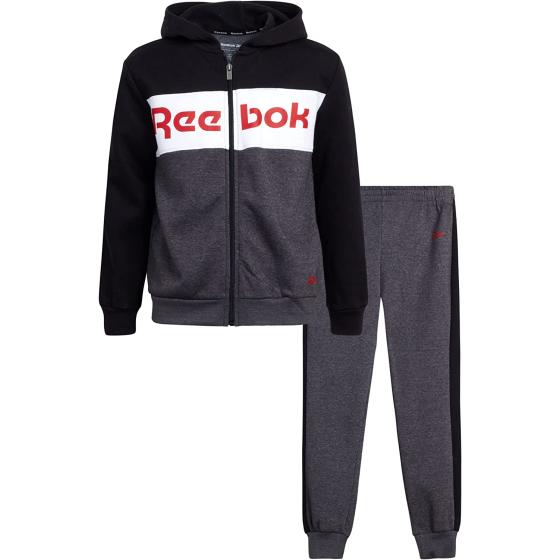 Reebok Boys’ Sweatsuit – Active Fleece Zip Hoodie Sweatshirt and Jogger Sweatpants (4-12)