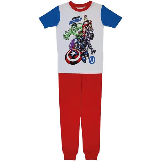 Marvel Boys' Black Panther | The Avengers | Spider-Man 2-Piece Snug-fit Cotton Pajamas Set