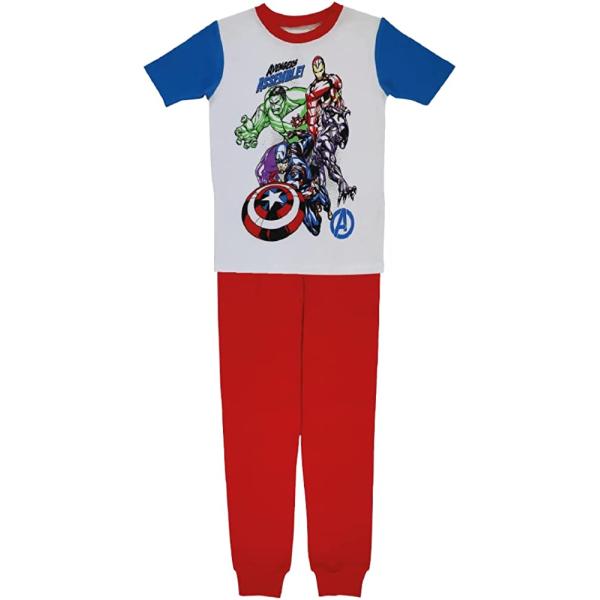 Marvel Boys' Black Panther | The Avengers | Spider-Man 2-Piece Snug-fit Cotton Pajamas Set