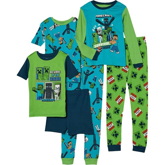 Minecraft Boys' Big Snug Fit Cotton Pajamas