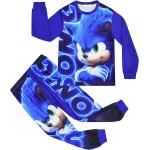Boys Pajamas Sonic 2 Pieces Pjs Set Kids Nightgown Cartoon Game Sleepwear Child Loungewear Blue Comfortable Pyjamas Set
