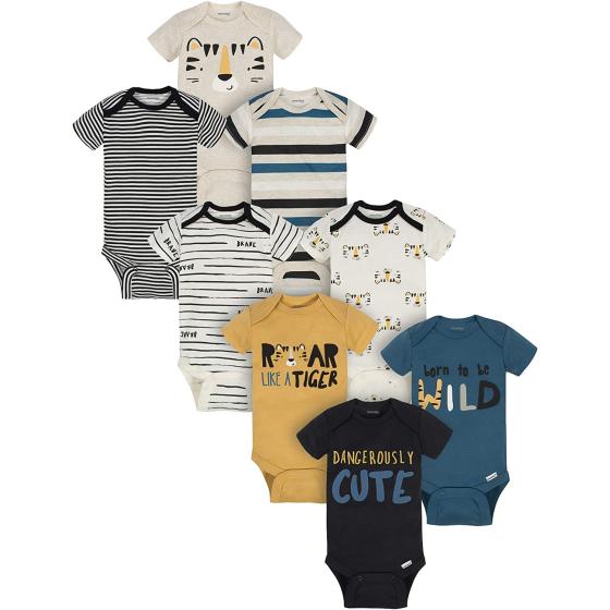 Onesies Brand baby-boys 8-pack Short Sleeve Mix & Match Bodysuits