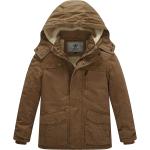 WenVen Boy's Winter Thicken Cotton Coat Heavy Sherpa Lined Hooded Parka Jacket