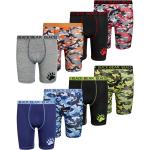 Black Bear Boys Performance Dry-Fit Compression Long Boxer Brief (8 Pack)