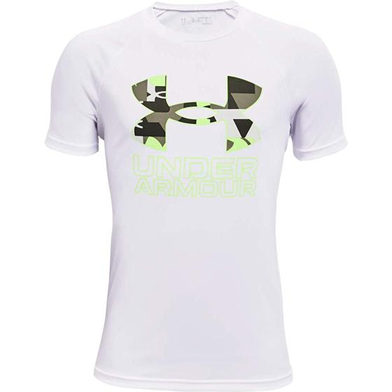 Under Armour Boys' Tech Hybrid Printed Fill Short-Sleeve T-Shirt