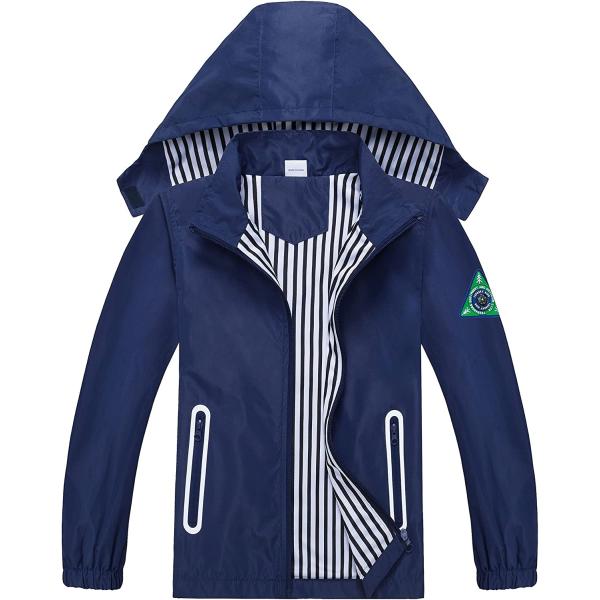IjnUhb Waterproof Hooded Jacket for Boys Girls,Kids Raincoats Outdoor Windbreaker Dinosaur Rain Jacket