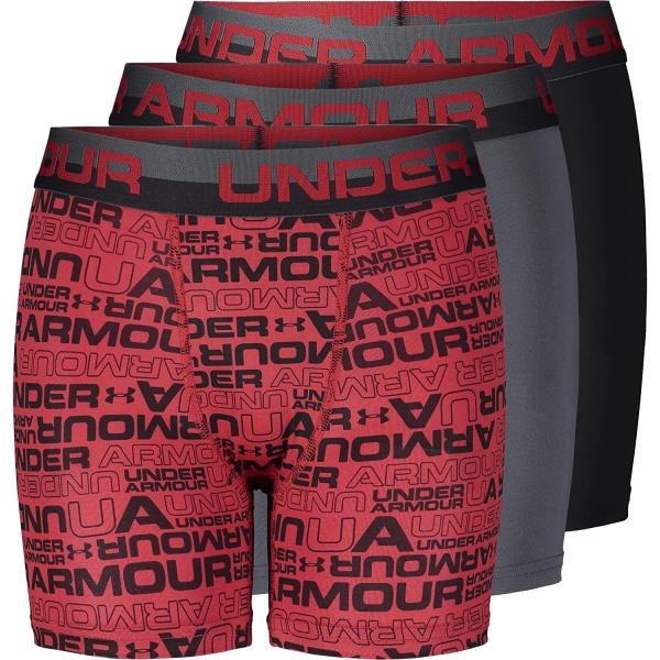 Under Armour Boys' Big 3 Pack Performance Boxer Briefs