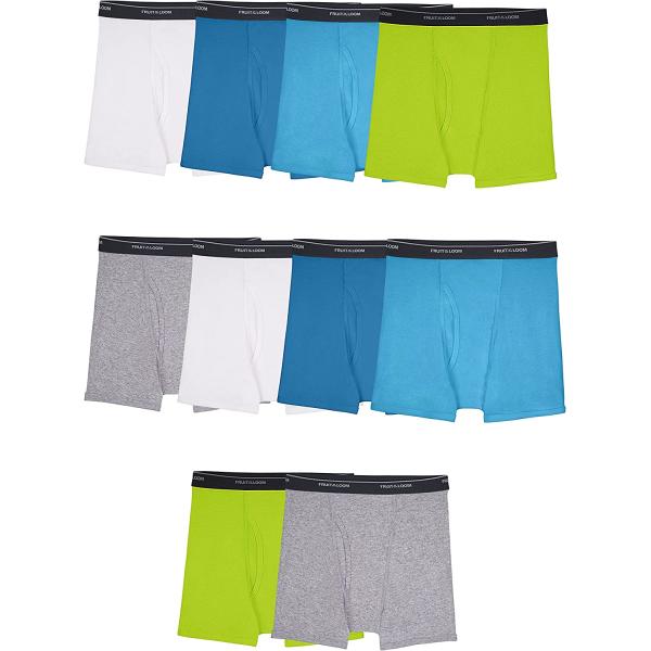 Fruit of the Loom Boys' Tag Free Cotton Boxer Briefs