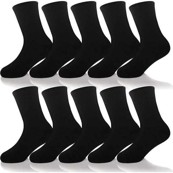 AMENLAN Kids Classics Crew Socks 10 Pairs Child Boy Girls Athletic Cotton Basic School Uniform Breathable Casual Sports Socks