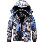 OHSNMAKSL Boy's Waterproof Ski Jacket Warm Winter Snow Coat Kids Fleece Snowboarding Jackets Thick Hooded Windproof Coats
