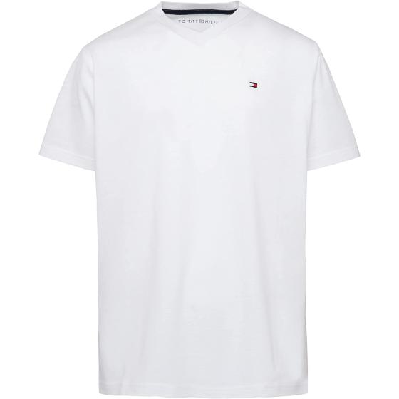 Tommy Hilfiger Boys' Little Short Sleeve Ken, Solid Color with Embroidered Logo, V-Neck &Crewneck Ringer T-Shirt