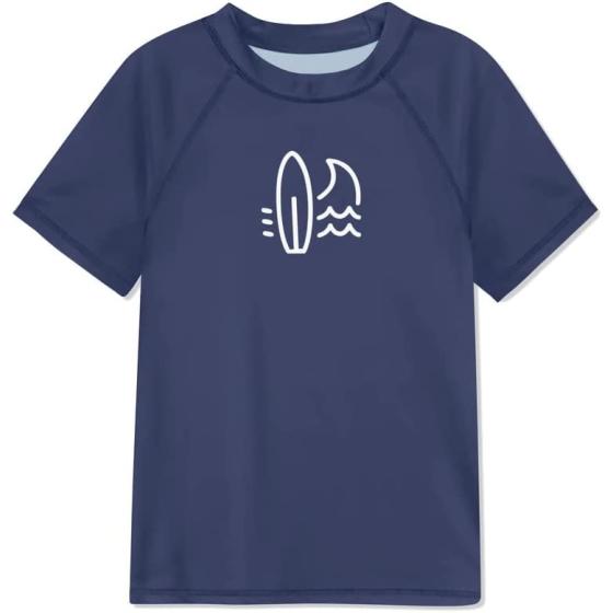 BesserBay Boy's UPF 50+ Sun Protection Short Sleeve Rash Guard Swim Shirt 3-14 Years