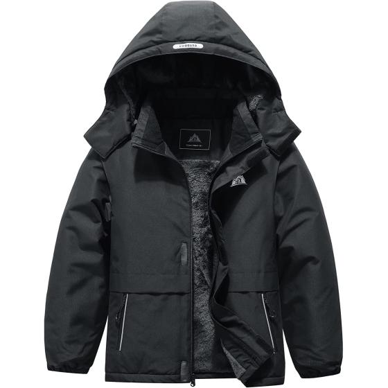 MOERDENG Kid's Waterproof Ski Snow Jacket Hooded Boy's And Girl's Warm Winter Coat Snowboard Windbreaker Hooded Raincoat