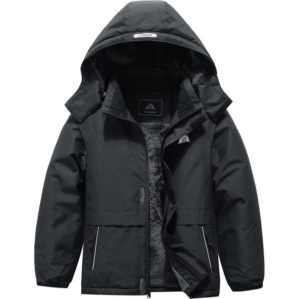 MOERDENG Kid's Waterproof Ski Snow Jacket Hooded Boy's And Girl's Warm Winter Coat Snowboard Windbreaker Hooded Raincoat