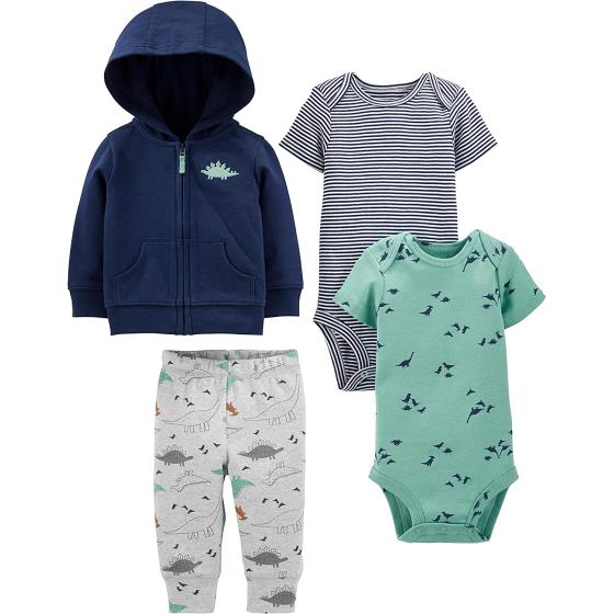 Simple Joys by Carter's Unisex Babies' 4-Piece Jacket, Pant, and Bodysuit Set