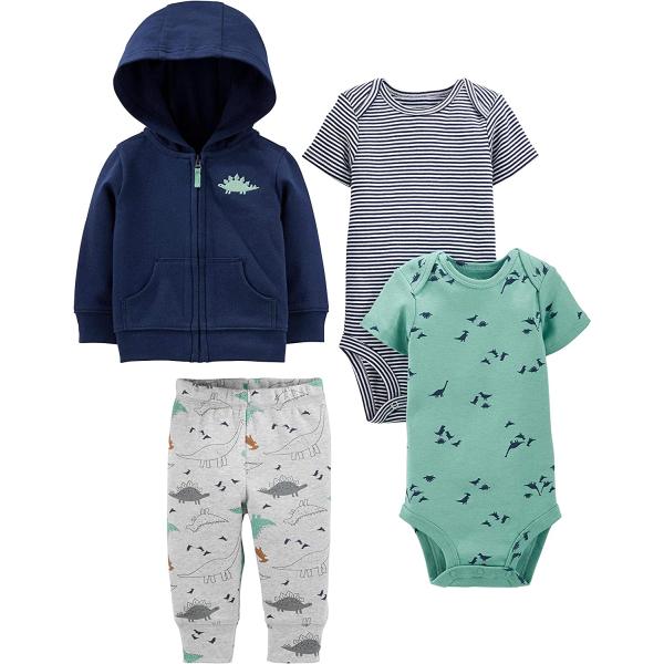 Simple Joys by Carter's Unisex Babies' 4-Piece Jacket, Pant, and Bodysuit Set
