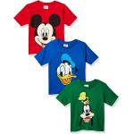 Disney Boys' Toddler Mickey, Goofy, Donald 3-Pack T-Shirts