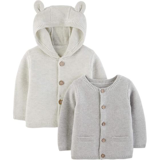 Simple Joys by Carter's Unisex Babies' Knit Cardigan Sweaters, Pack of 2
