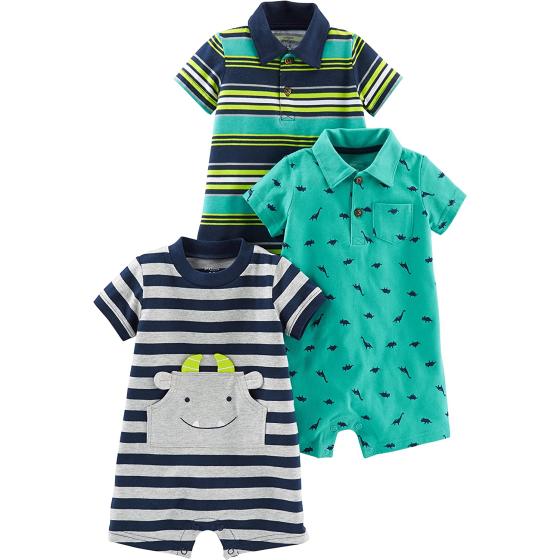 Simple Joys by Carter's Baby Boys' Rompers, Pack of 3