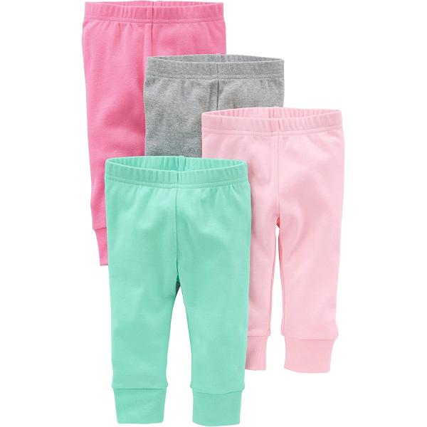 Simple Joys by Carter's Baby Girls' Pant, Pack of 4