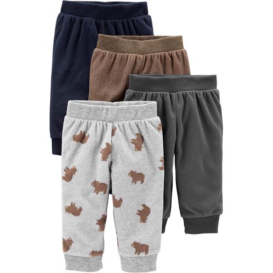 Simple Joys by Carter's Baby Boys' Fleece Pants, Pack of 4