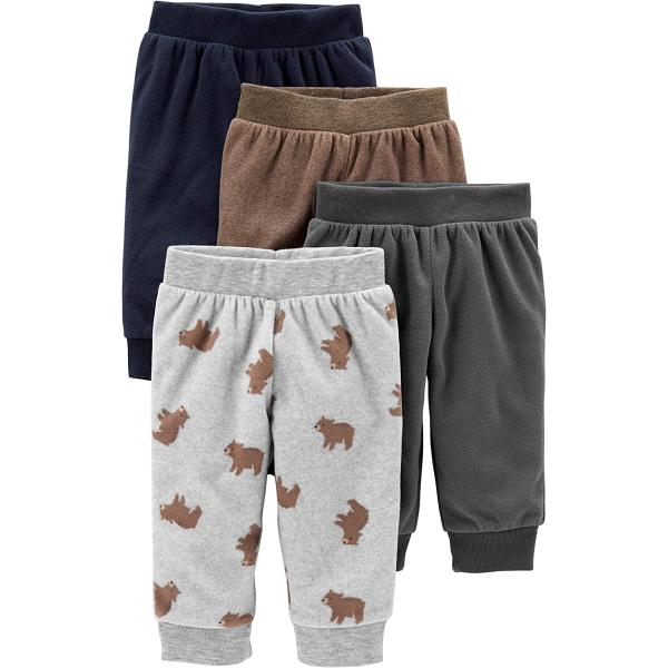 Simple Joys by Carter's Baby Boys' Fleece Pants, Pack of 4