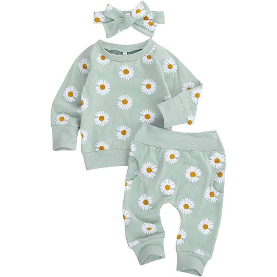 Newborn Infant Baby Girl Clothes Set Long Sleeve Sweatshirts Tops Pants Outfits Clothing Gifts 3 6 9 12 18 24 Months