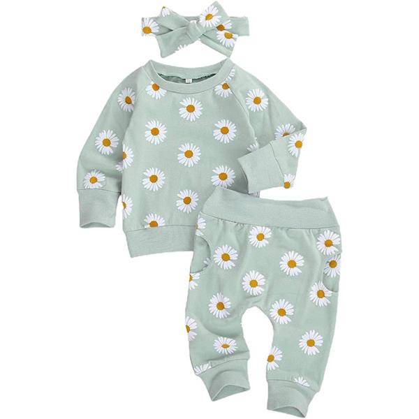 Newborn Infant Baby Girl Clothes Set Long Sleeve Sweatshirts Tops Pants Outfits Clothing Gifts 3 6 9 12 18 24 Months