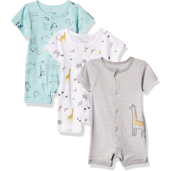 Simple Joys by Carter's Unisex Babies' Snap-Up Rompers, Pack of 3