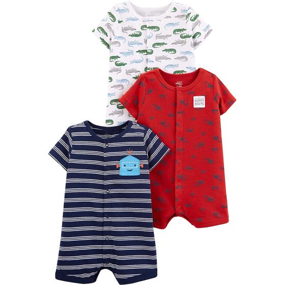 Simple Joys by Carter's Baby Boys' Snap-Up Rompers, Pack of 3