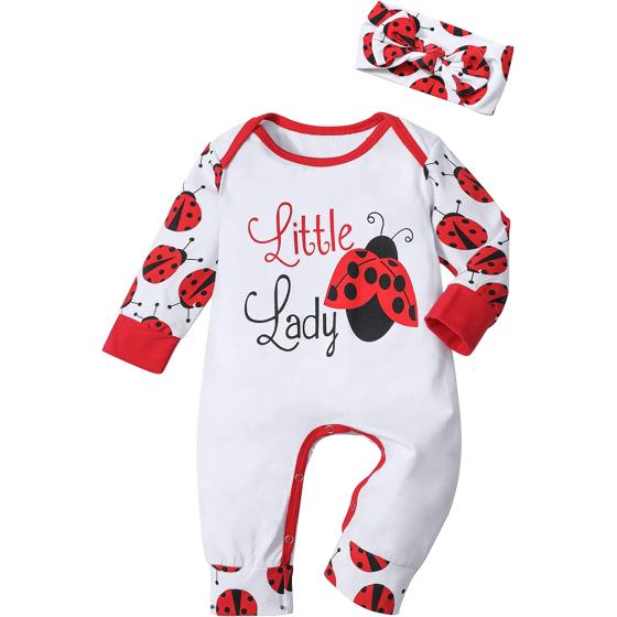 Von kilizo Newborn Baby Girl Clothes Romper Onesie Cotton Newborn Outfit for Girls Cute Infant Girl Jumpsuits Clothes