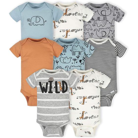 Gerber baby-boys 8-pack Short Sleeve Onesies Bodysuits