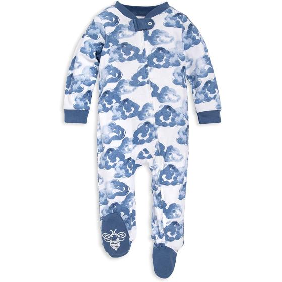 Burt's Bees Baby baby-boys Sleep and Play Pajamas, 100% Organic Cotton One-piece Romper Jumpsuit Zip Front Pjs