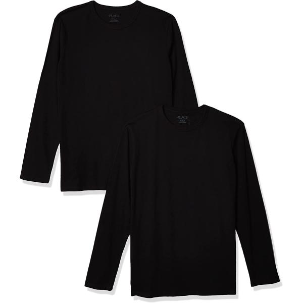 The Children's Place Boys' 2 Pack Long Sleeve Basic Layering T-Shirt 2-Pack