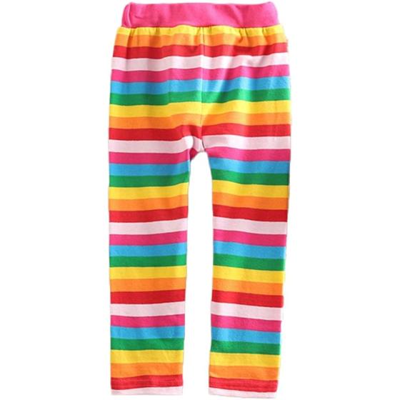 VIKITA Girls Stripe Leggings Cotton Flower Long Spring Summer Pants for 2-8 Years