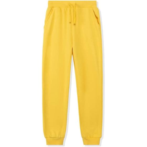 DOTDOG Kids Unisex Soft Brushed Fleece Pull-on Jogger Sweatpants Basic Casual Pants for Boys or Girls (3-12 Years)