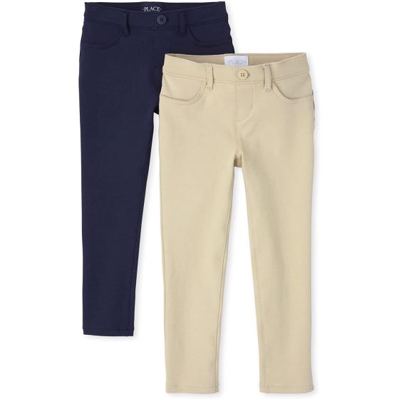 The Children's Place Girls' Ponte Knit Pull on Jeggings, 2 Pack